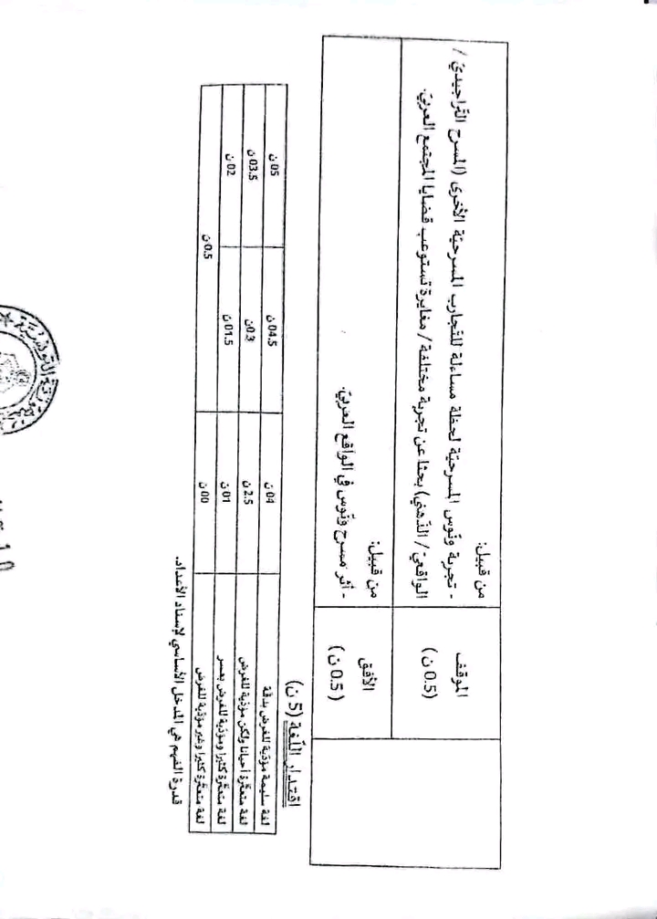 اصلاح امتحان العربية بكالوريا 2026